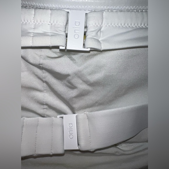 NWOT Onia Natalie Yellow And White Houndstooth One Piece Swimsuit - Picture 4 of 6